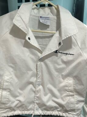 Champion Women's Wind Breaker Jacket in White